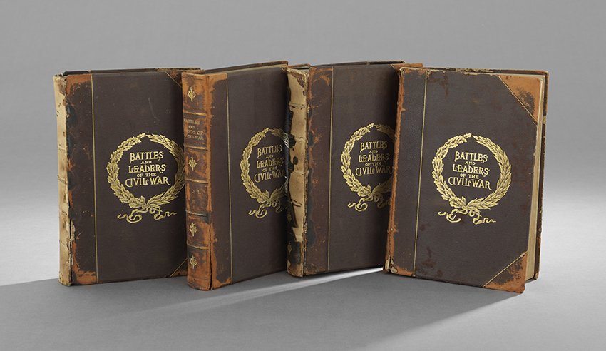 Battles and Leaders of the Civil War: Battles and Leaders of the Civil War, New York: Century Co., 1884-1888, complete in four volumes, edited by Robert Underwood Johnson and Clarence Clough Buel, imperial octavo, with brown cloth boards