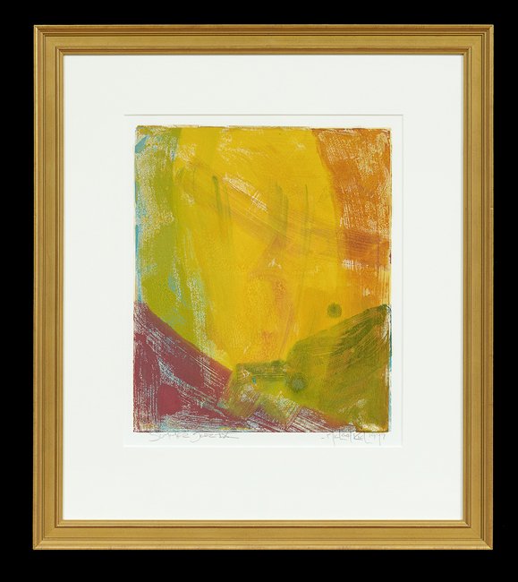 Michael Rich (American, b. 1953): Michael Rich (American, b. 1953), "Summer Jazz X", 1997, monoprint on paper, pencil-signed, dated and titled, sight 24" x 20". Glazed, matted and framed.