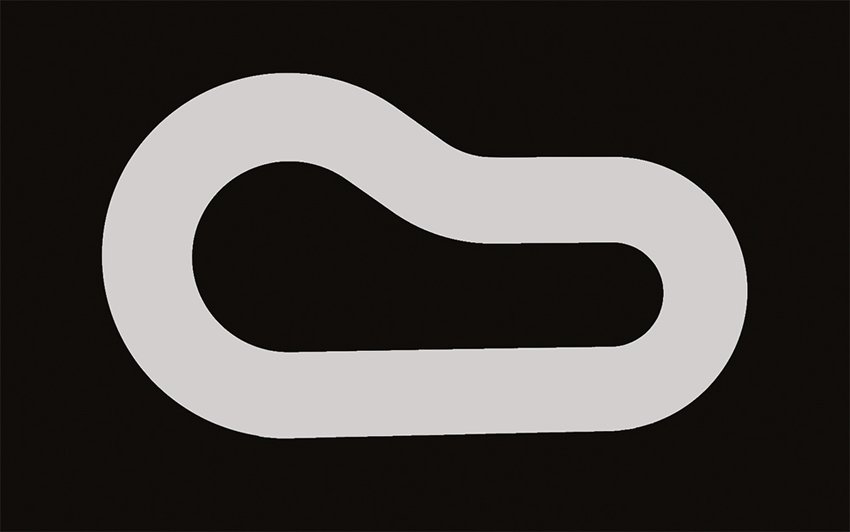 Christian Eckart (Canadian/Houston, b. 1959): Christian Eckart (Canadian/Houston, b. 1959) "Untitled II", 2005, polished aluminum, from the Circuit Painting series, inscribed "Circuit Painting 2 of 6" and initialed en verso, 36" x 78".