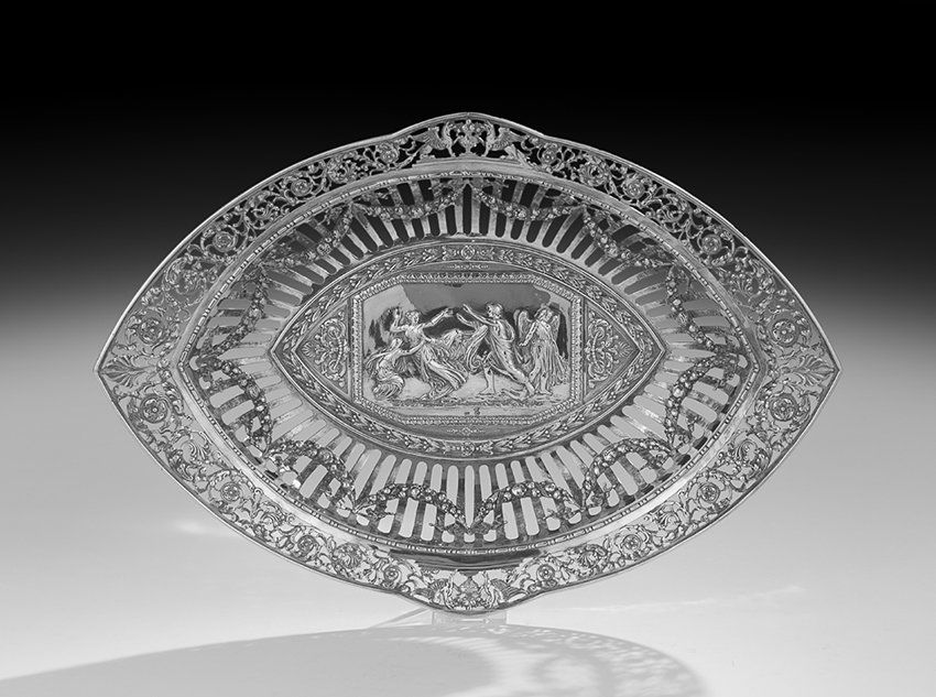 German .800 Silver Neoclassical-Style Fruit Bowl (1 of 1)