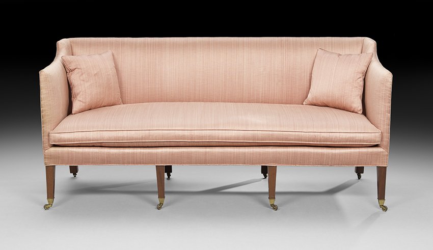 George III-Style Mahogany Settee (1 of 1)