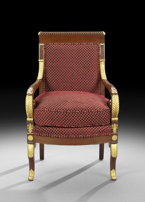 Russian Neoclassical Mahogany Fauteuil (1 of 2)
