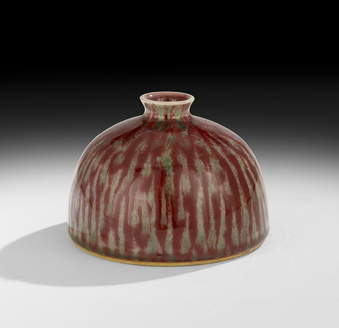 Chinese Peachbloom Beehive Water Pot (1 of 3)