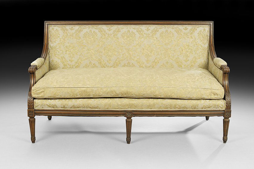 Louis XVI-Style Fruitwood Settee (1 of 1)