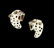 Gold, Gemstone and Enamel Leopard Ear Clips
