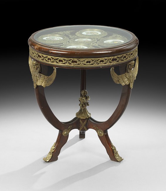 Empire-Style Mahogany Center Table (1 of 2)