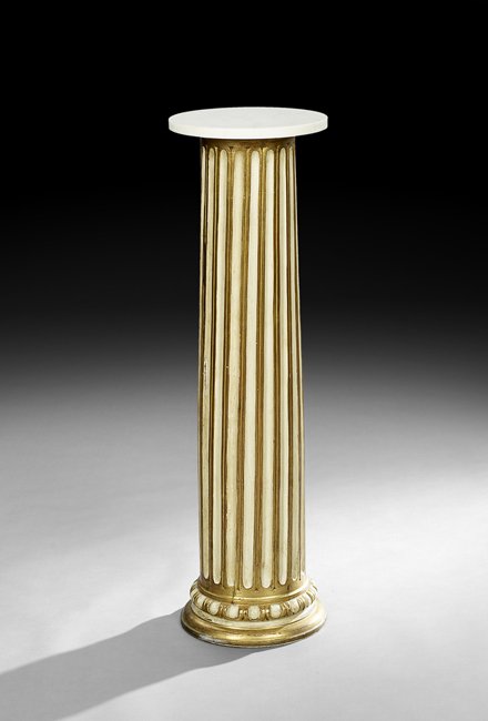 Parcel-Gilt and Marble-Top Pedestal (1 of 1)