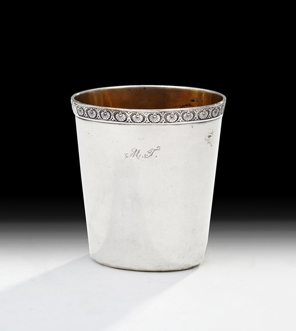 German Biedermeier 12 Lot (.750) Silver Beaker (1 of 1)
