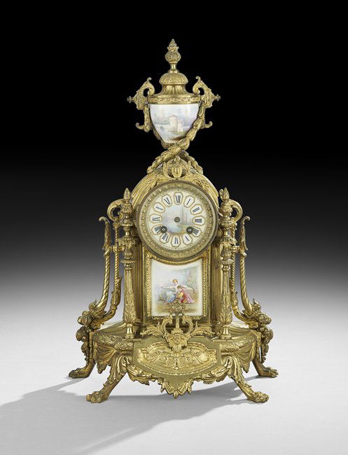 French Belle Epoque Gilt-Bronze-Mounted Clock (1 of 2)