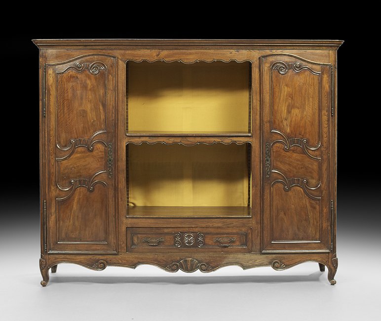 French Provincial Bookcase/Cupboard (1 of 1)