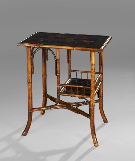 Japanese Bamboo and Lacquer Occasional Table (1 of 1)