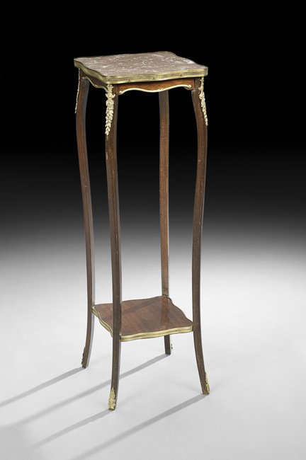 Louis XV/XVI-Style Marble-Top Plant Stand (1 of 1)