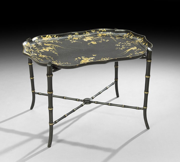 Victorian Ebonized Papier-Mache Tray (1 of 2)