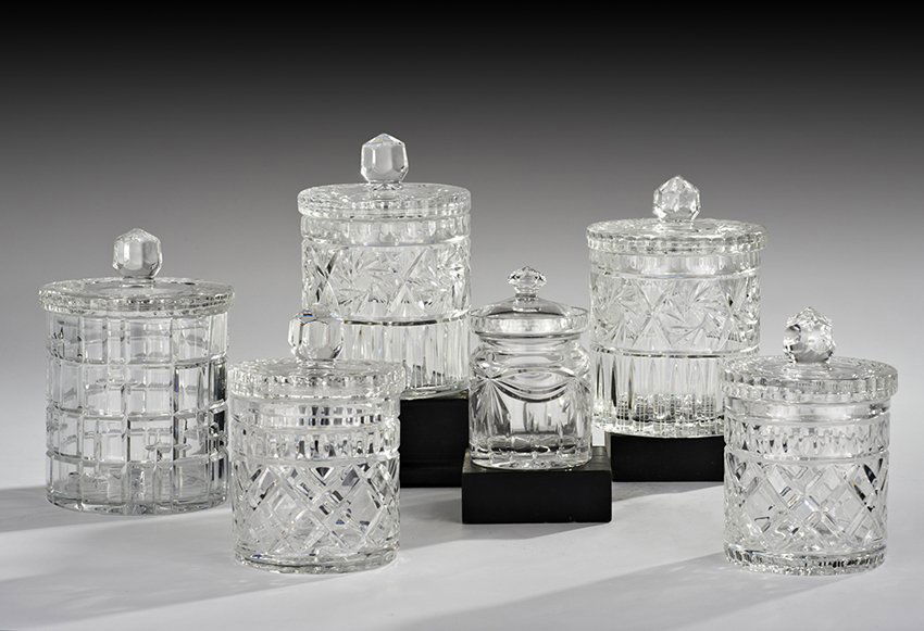 Six Continental Crystal Covered Jars (1 of 1)
