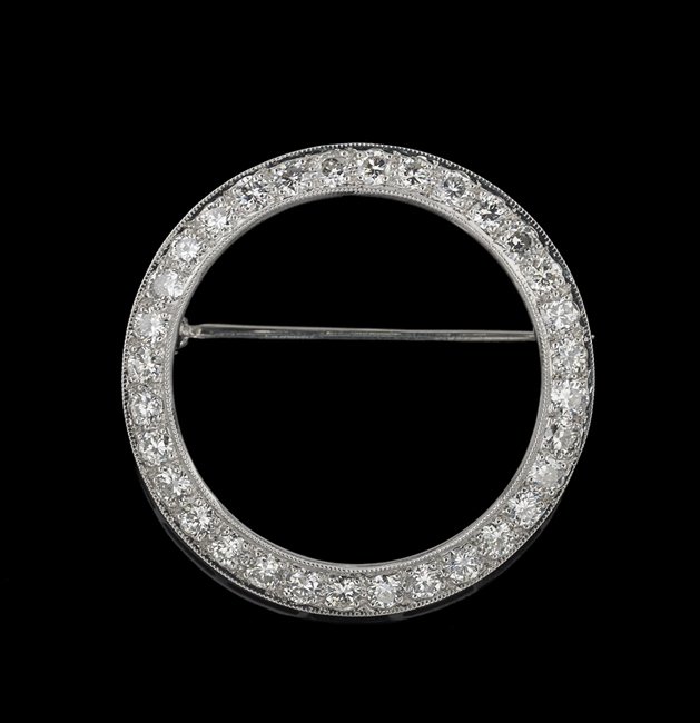 Platinum and Diamond Brooch (1 of 1)