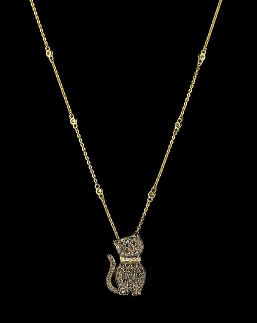 14 Kt. Gold and Diamond Pendant with Chain (1 of 1)