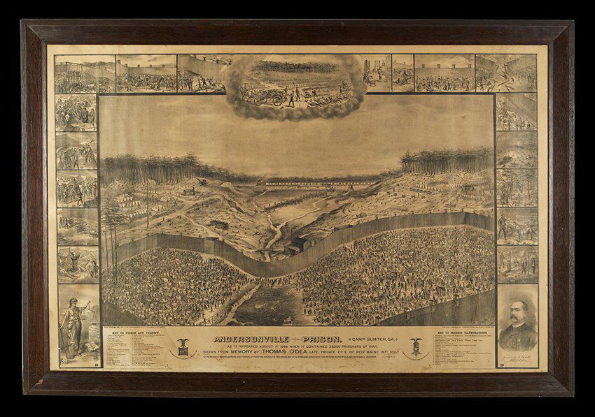 Lithograph of the Andersonville Prison Camp (1 of 1)