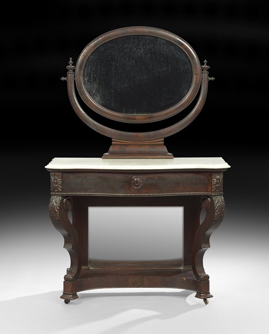 American Rococo Revival Mahogany Dressing Table (1 of 1)