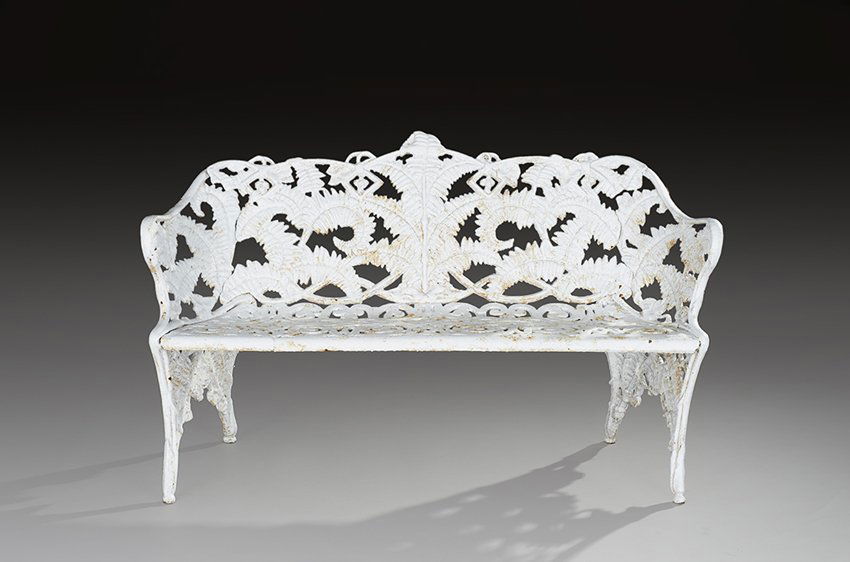 Cast Iron "Fern" Pattern Garden Bench (1 of 1)
