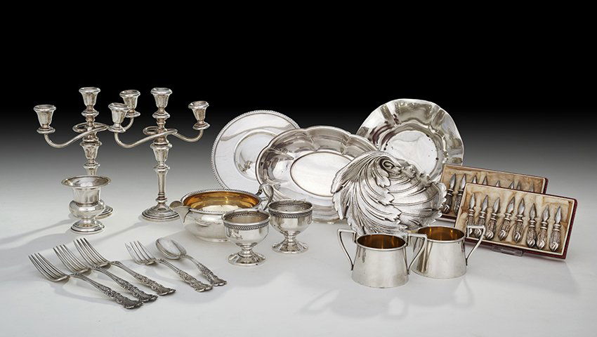 19 Pcs. Sterling Silver and Other Small Tableware (1 of 1)