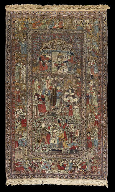 Persian Pictorial Rug of the Selling of Joseph (1 of 1)