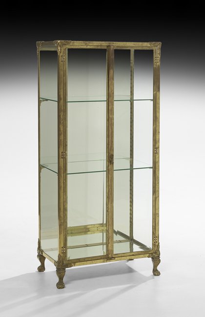 Art Deco Brass and Glass Display Cabinet (1 of 2)