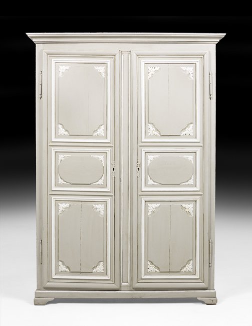 Provincial Polychrome Armoire (1 of 3)