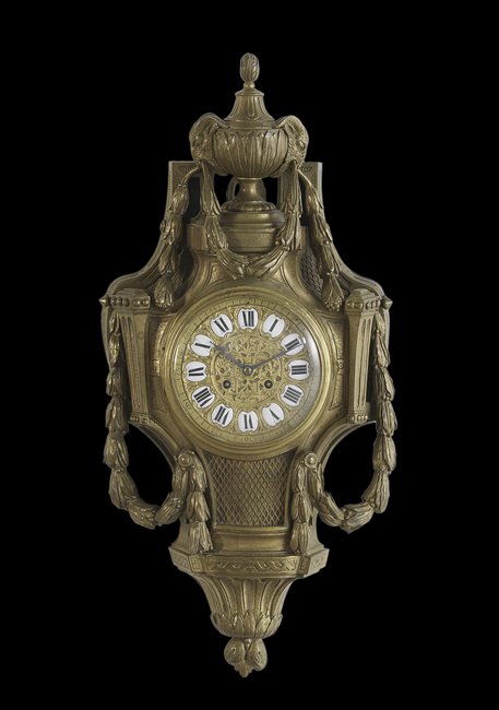 Louis XVI-Style Bronze Cartel Clock (1 of 1)