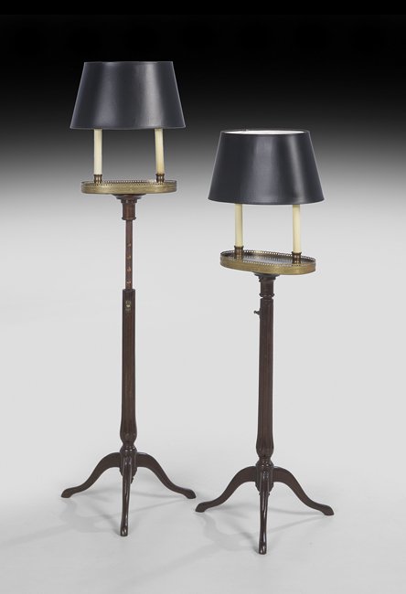 Pair of English Mahogany and Marble Torcheres (1 of 2)