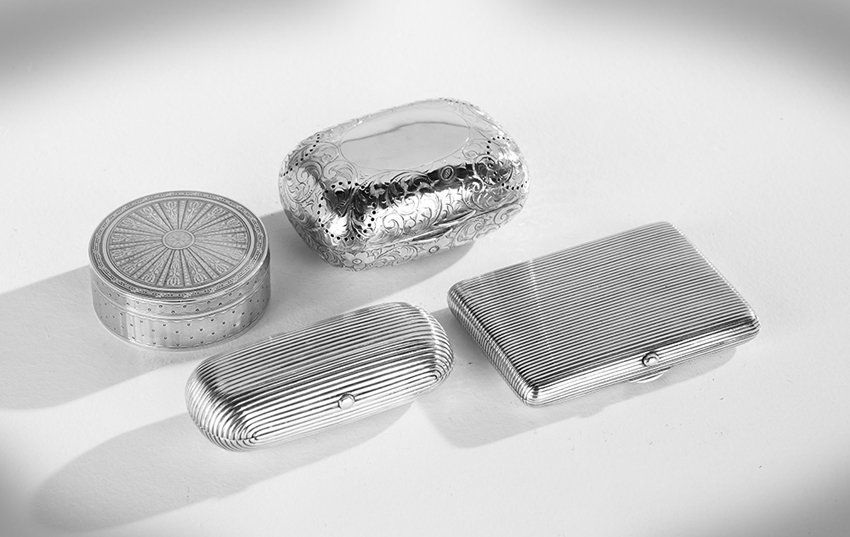 Four Continental and American Silver Boxes (1 of 1)
