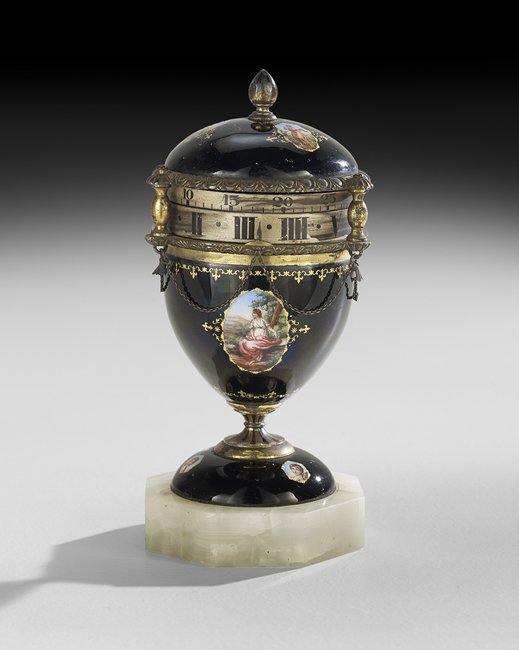 Continental Enamel and Alabaster Annular Clock (1 of 2)