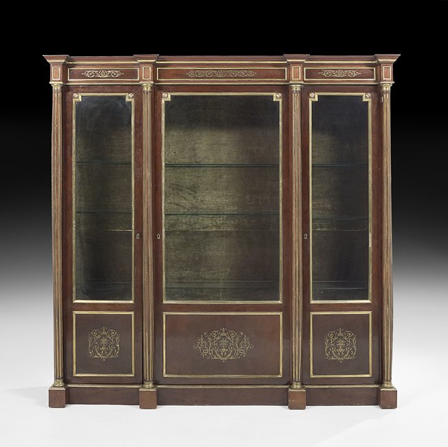 Empire-Style Mahogany Bibliotheque (1 of 2)