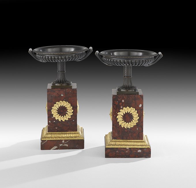 Pair of Restauration Marble Garniture Urns (1 of 2)