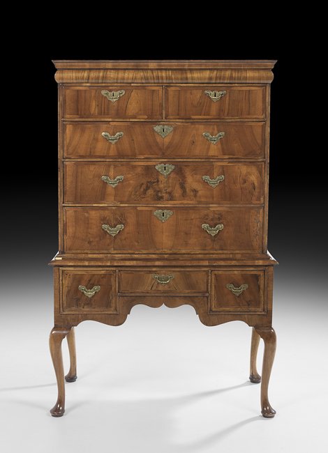 Queen Anne Walnut Highboy (1 of 2)