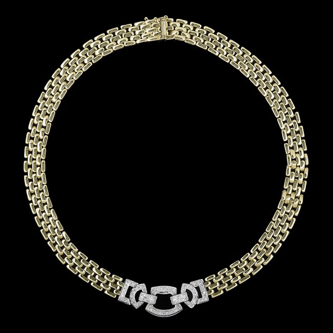 14 Kt. Yellow Gold and Diamond Necklace (1 of 1)