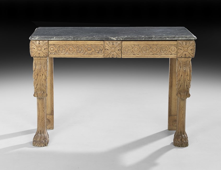 Italian Neoclassical Marble-Top Side Table (1 of 1)