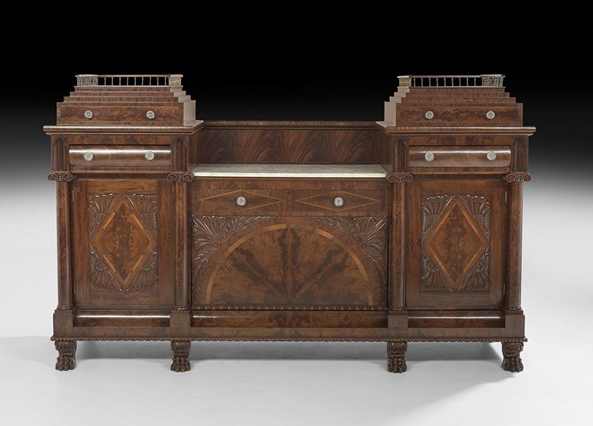 American Late Classical Mahogany Sideboard (1 of 6)