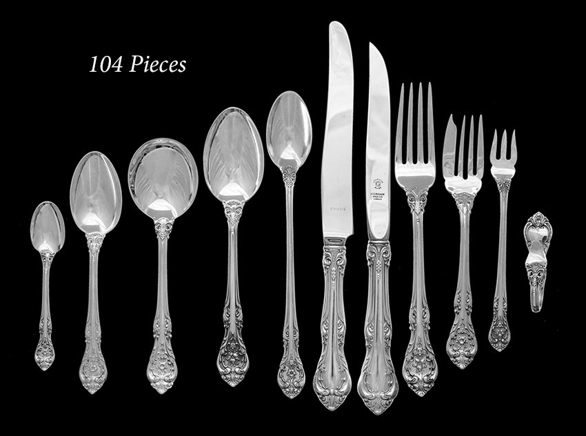 104 Pcs. of Gorham "King Edward" Silver Flatware (1 of 3)