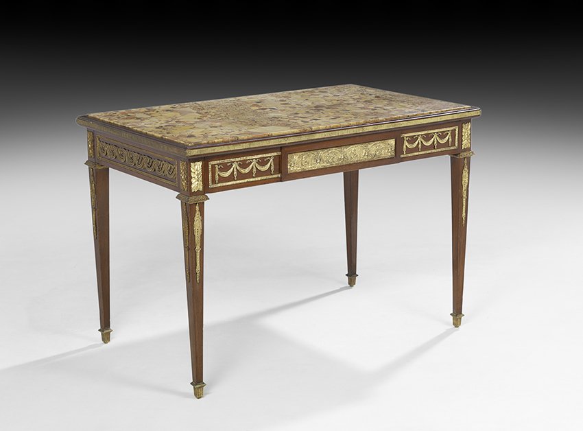 Louis XVI-Style Marble-Top Center Table (1 of 2)