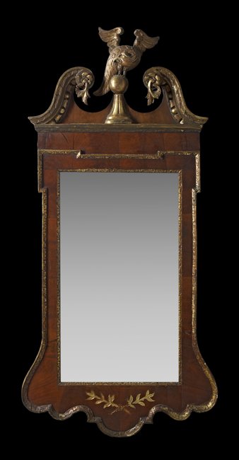 George III Parcel-Gilt and Walnut Looking Glass (1 of 1)