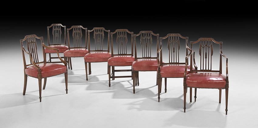 Eight George III Mahogany Dining Chairs (1 of 2)