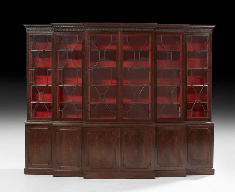 George III Mahogany Breakfront Bookcase (1 of 1)