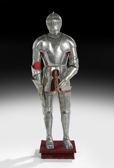 Metal Suit of Armor in the Medieval Style (1 of 2)