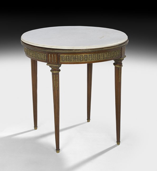 Louis XVI-Style Marble-Top Center Table (1 of 2)