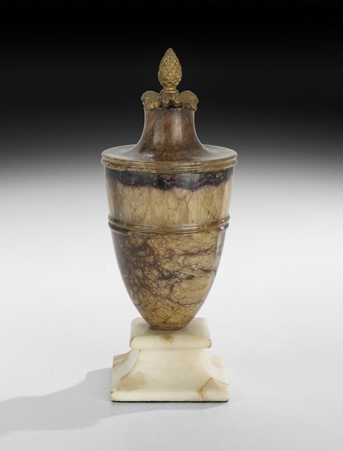 George III Derbyshire Spar Blue John Finial (1 of 2)