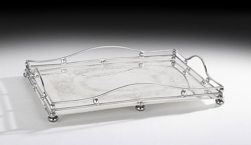 Victorian Silverplate "Aesthetic" Tray (1 of 1)