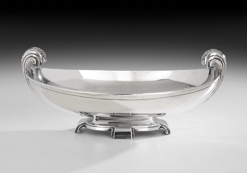 Good English Sterling Silver Art Deco Fruit Bowl (1 of 2)