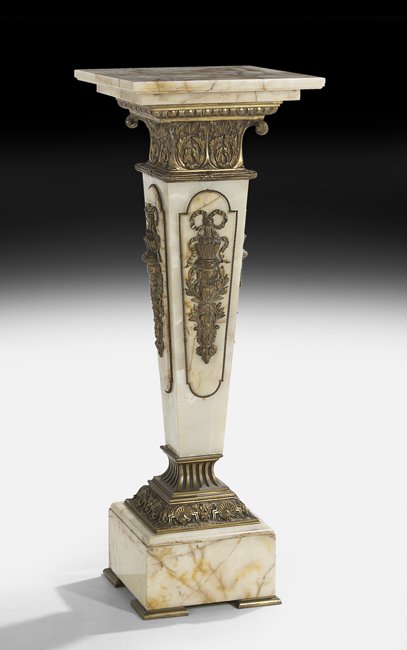 French Onyx and Gilt-Bronze Pedestal (1 of 2)