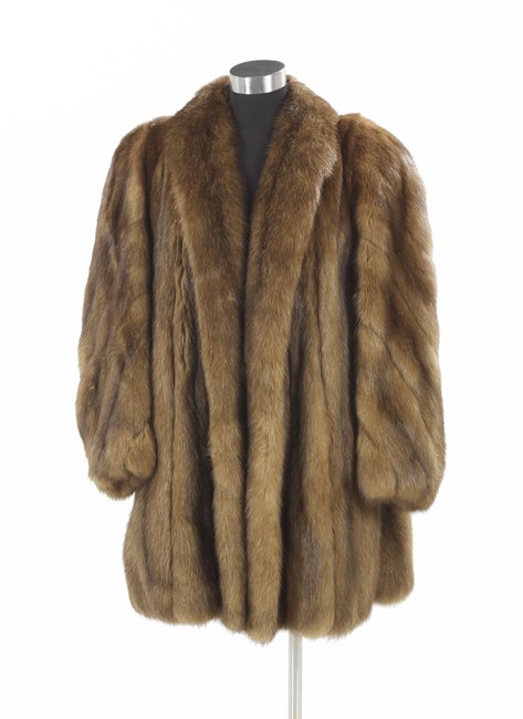 Vintage Medium Brown Mink Swing-Back Stroller (1 of 1)