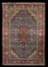 Antique Persian Kashan Silk Carpet